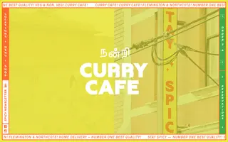Curry Cafe homepage website preview