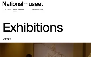 Nationalmuseet homepage website preview