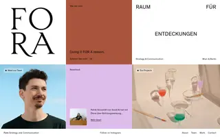 Fora homepage website preview