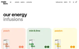 Mate Libre homepage website preview