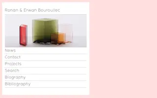 Ronan & Erwan Bouroullec homepage website preview
