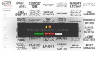 ImageX Fonts homepage website preview