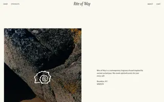 Rite of Way homepage website preview