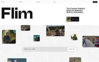 Flim homepage website preview