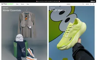 Up There Athletics homepage website preview