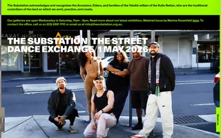 The Substation homepage website preview