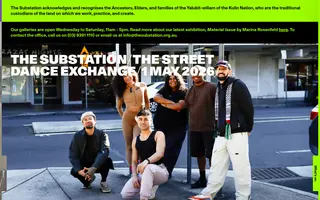 The Substation homepage website preview