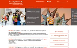 Die Angewandte homepage website preview