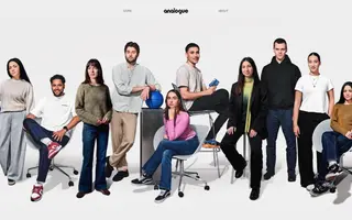 Analogue Agency homepage website preview