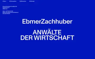 ebmerzachhuber.at homepage website preview
