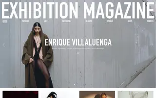 Exhibition Magazine homepage website preview