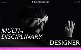 Nicolas Bussière homepage website preview