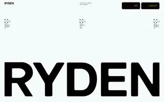 Ryden homepage website preview
