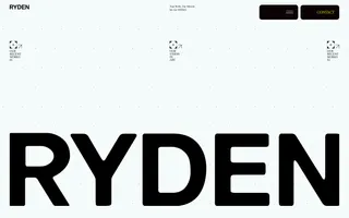 Ryden homepage website preview