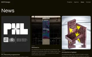 MOR Design homepage website preview