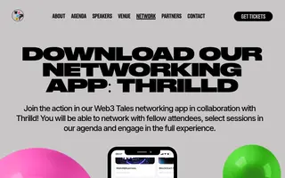 Web3 Tales homepage website preview