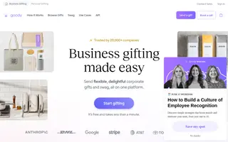 Goody homepage website preview
