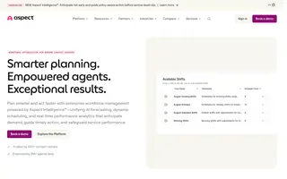 Aspect homepage website preview