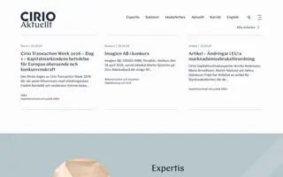 Cirio homepage website preview