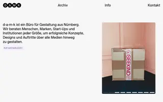 d-a-m-k homepage website preview