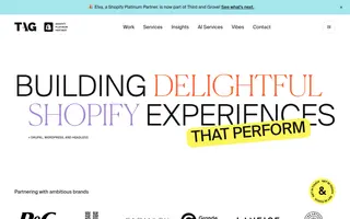 Third and Grove homepage website preview
