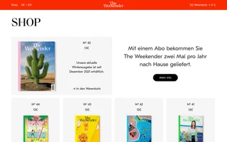 The Weekender homepage website preview