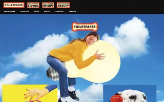 Toiletpaper Magazine homepage website preview