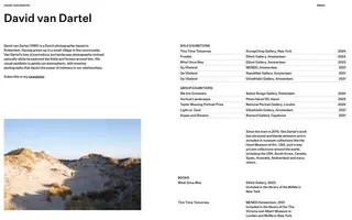 David van Dartel homepage website preview