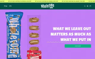 Wholesome Bakery homepage website preview