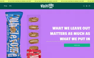 Wholesome Bakery homepage website preview