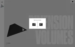 Dimension Volumes homepage website preview