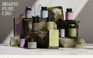 Brains Pure CBD homepage website preview