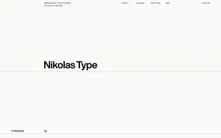 Nikolas Type homepage website preview