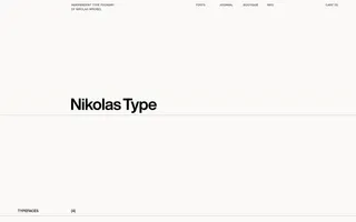 Nikolas Type homepage website preview
