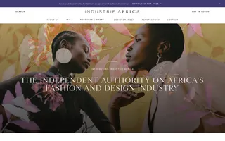 Industrie Africa homepage website preview