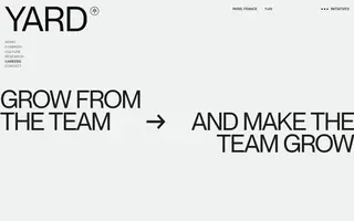 Yard homepage website preview