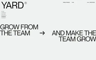 Yard homepage website preview