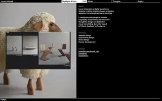 Lucas Urbanek homepage website preview
