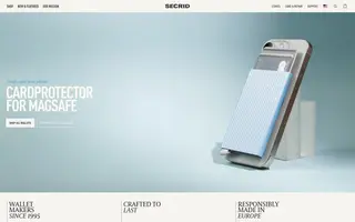 Secrid homepage website preview
