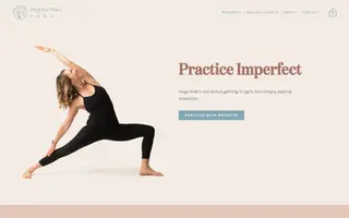 Brigette Finley Yoga homepage website preview