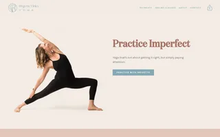 Brigette Finley Yoga homepage website preview
