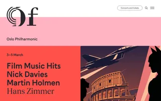 Oslo Philharmonic homepage website preview