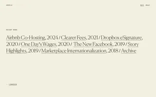 Angela Li homepage website preview