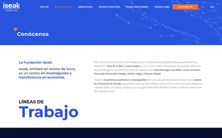 Iseak homepage website preview