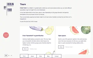 Berlin by Food homepage website preview