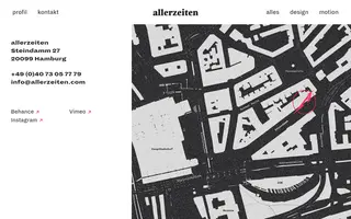 allerzeiten homepage website preview