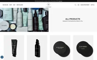 Blind Barber homepage website preview