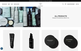 Blind Barber homepage website preview