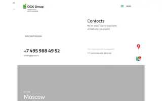OGK Group homepage website preview