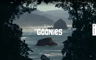 The Goonies homepage website preview